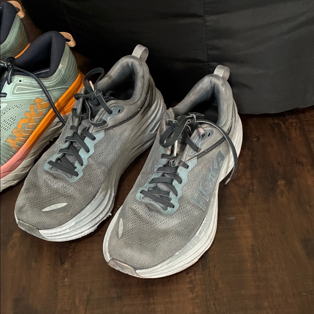 Hoka Women's Shoes in Gray and Multicolor